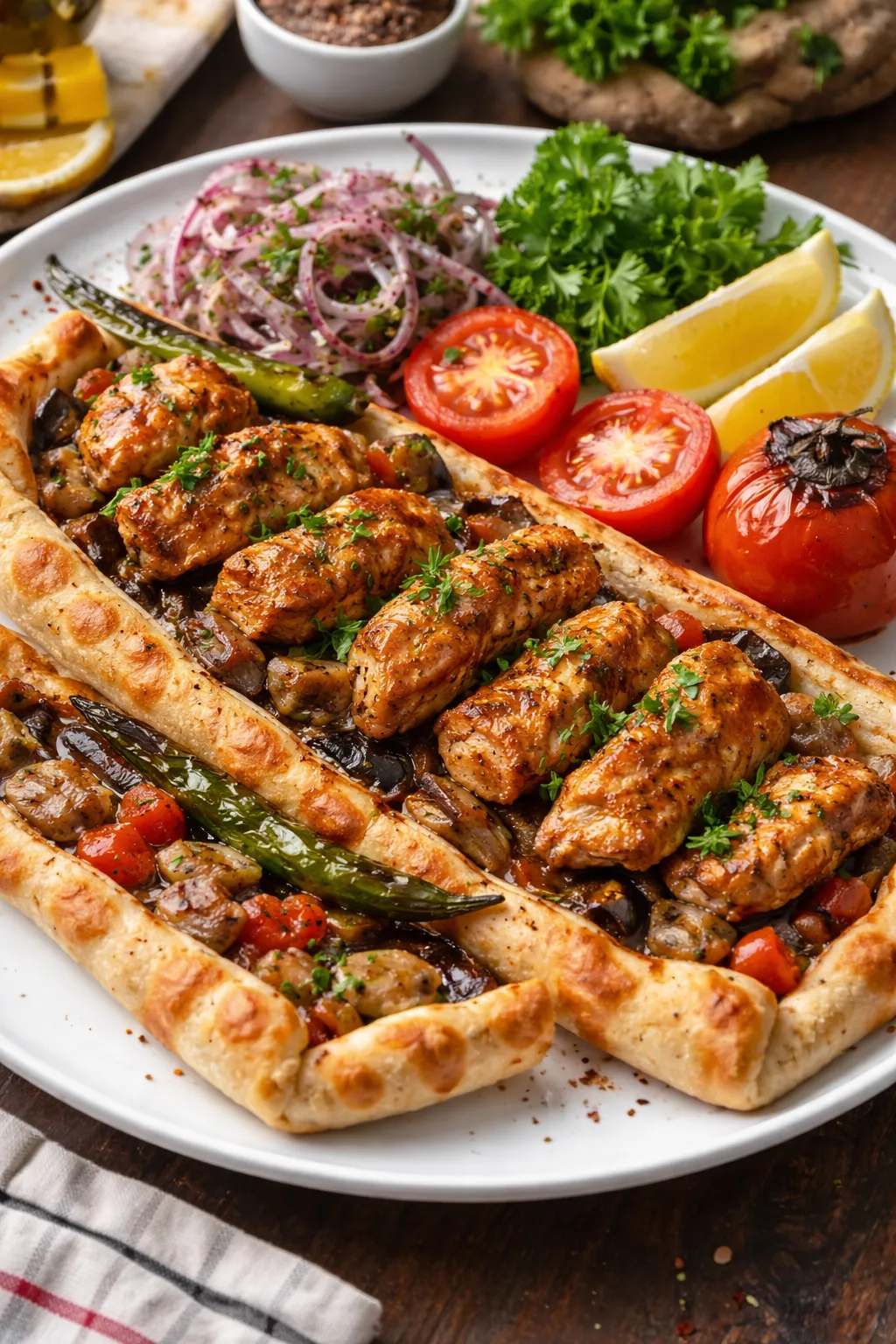 KÖZ PATLICANLI PİDELİ TAVUK