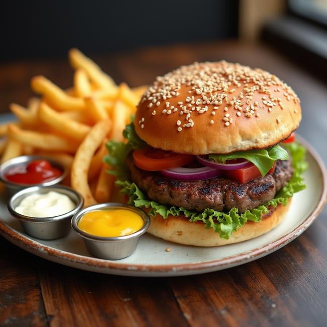 EV YAPIMI HAMBURGER  MENÜ