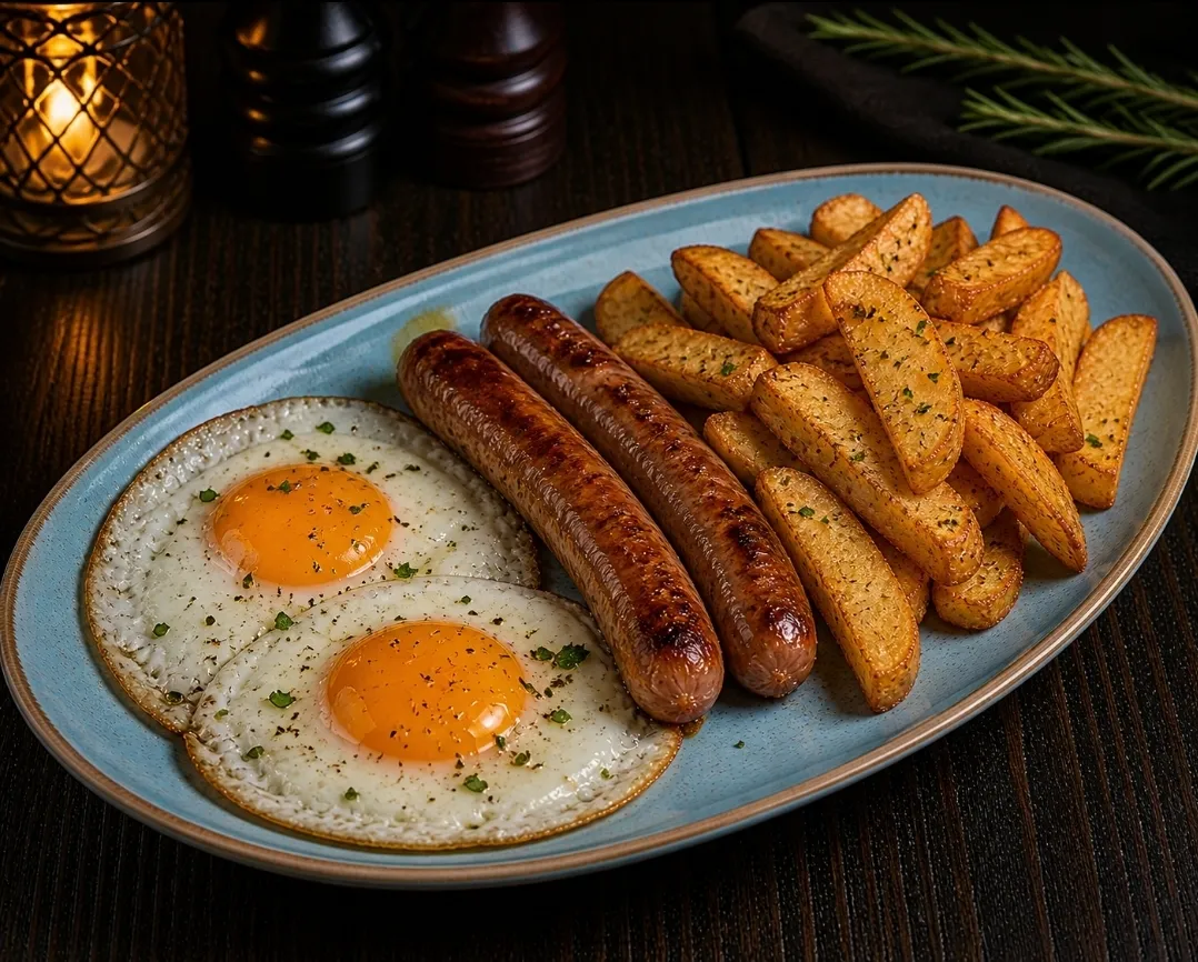 SAUSAGE - EGG & CHIPS