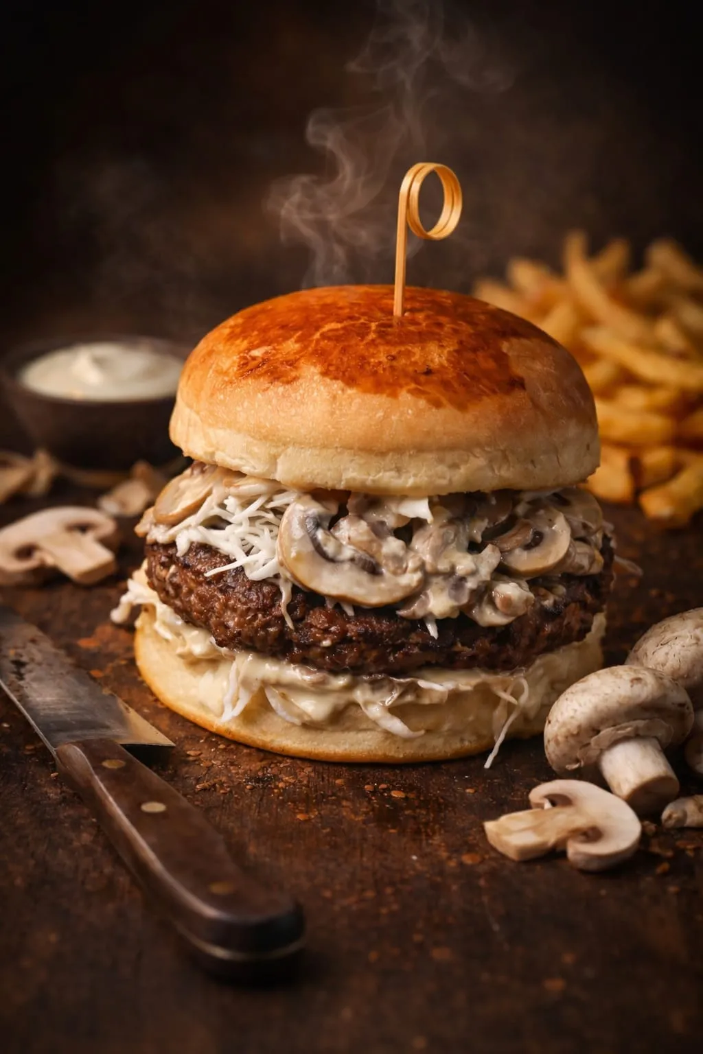 MUSHROOM CREAM BURGER