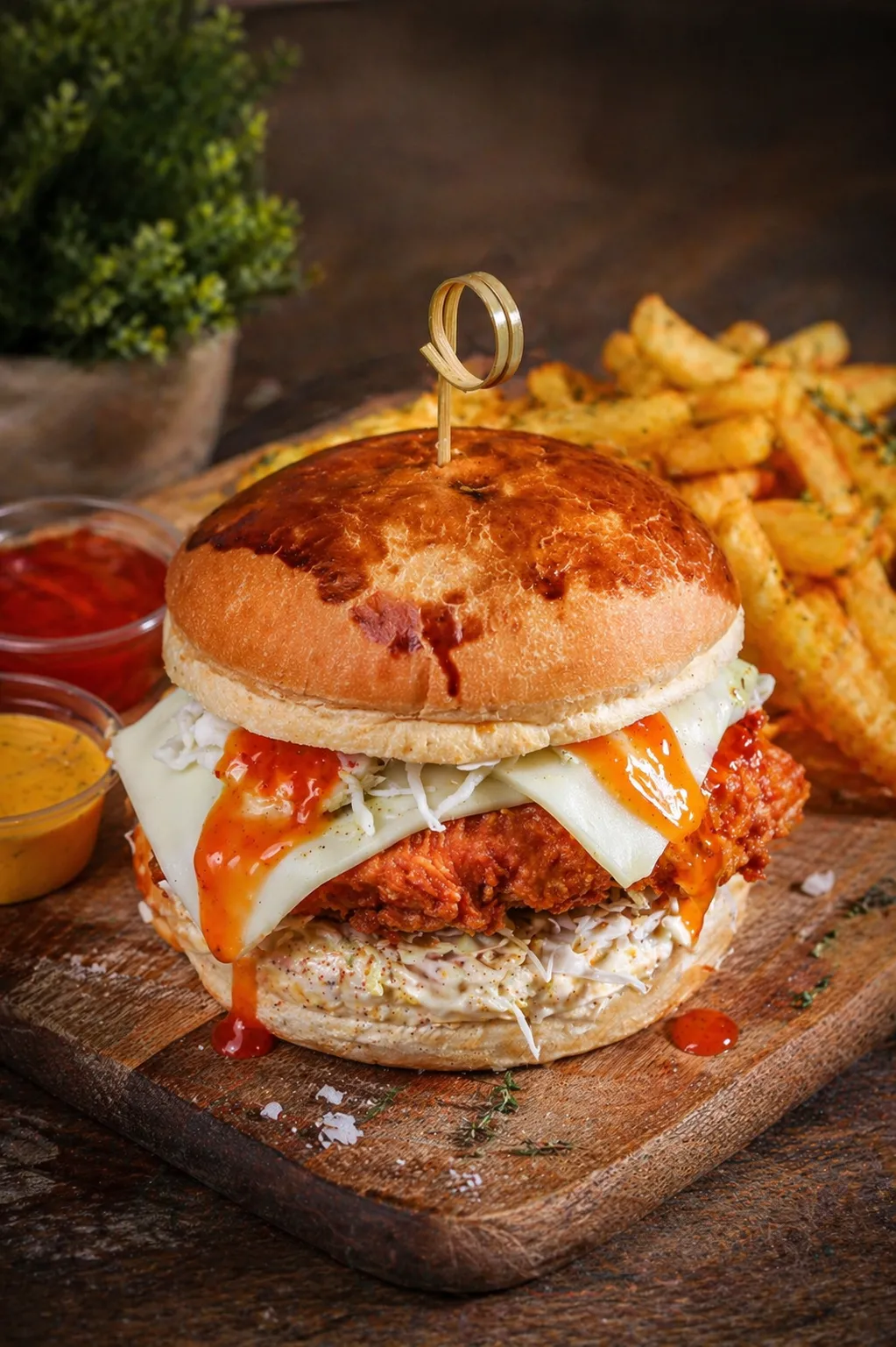 ACILI MANGO CHICKEN BURGER