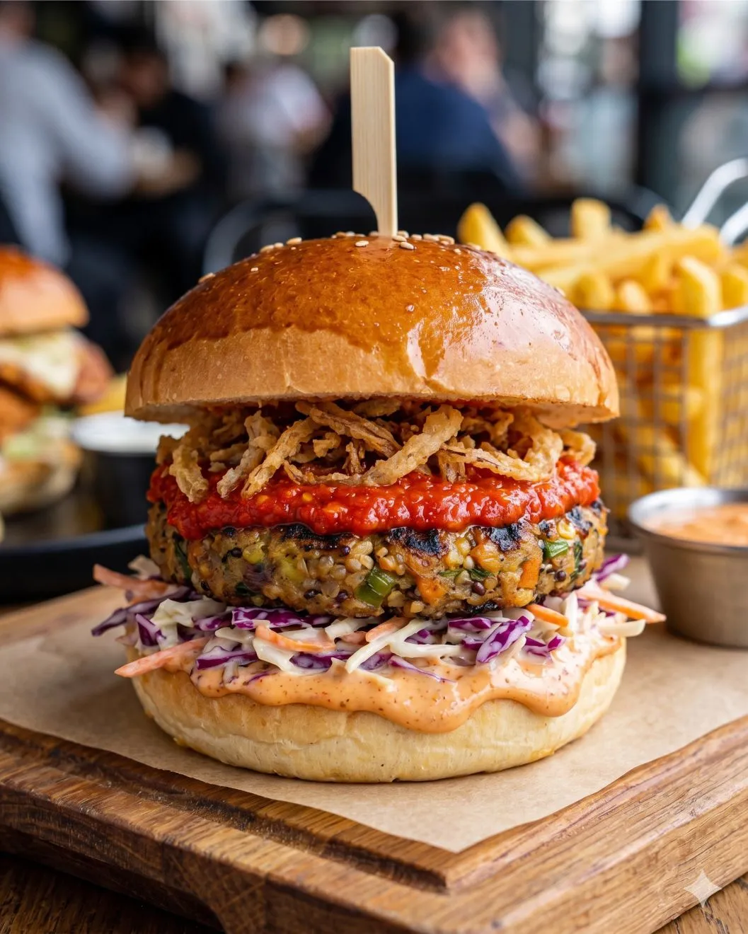 VEGGIE HOT CHILI BURGER