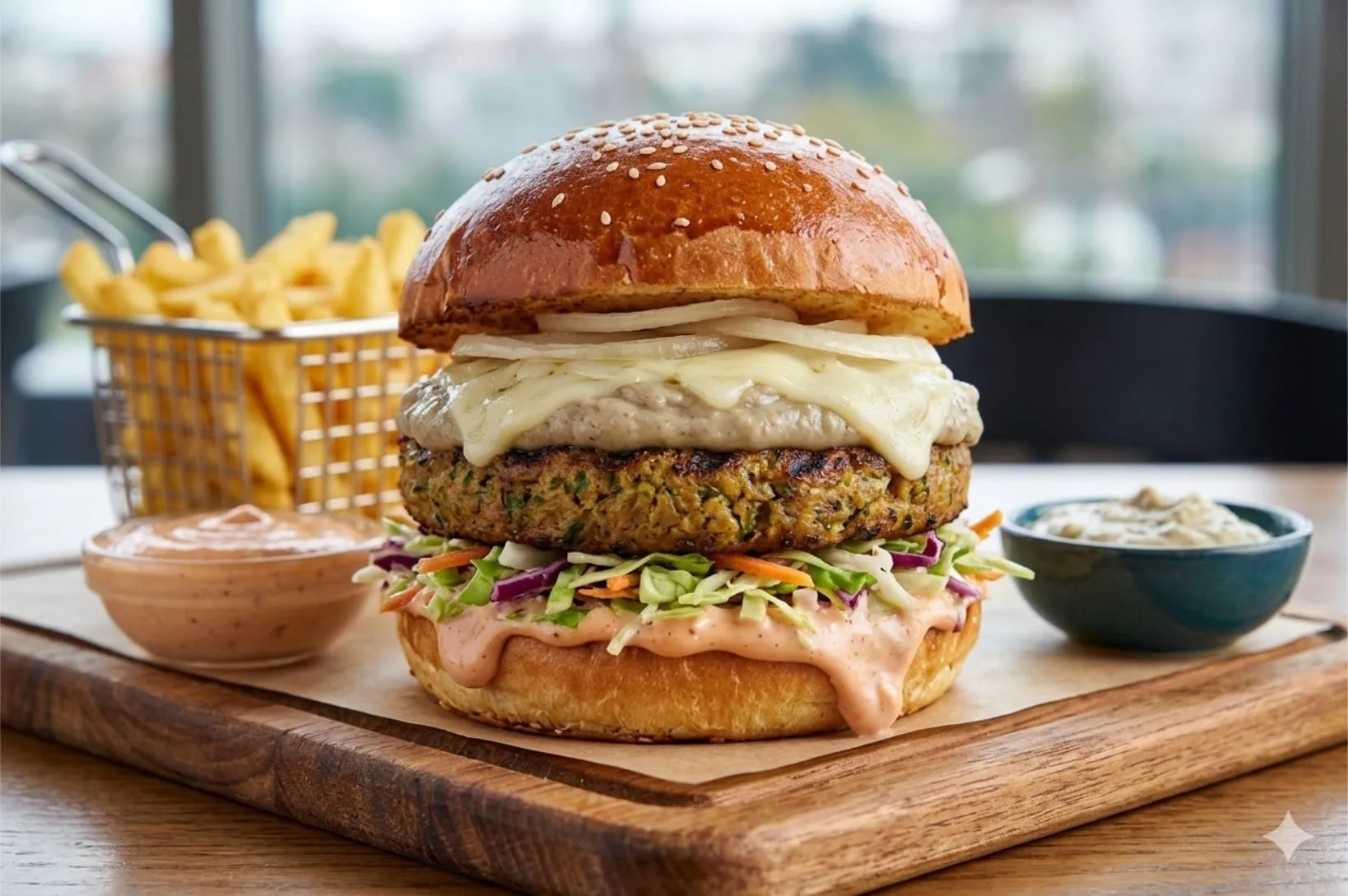 VEGGIE BEĞENDİ SOSLU BURGER