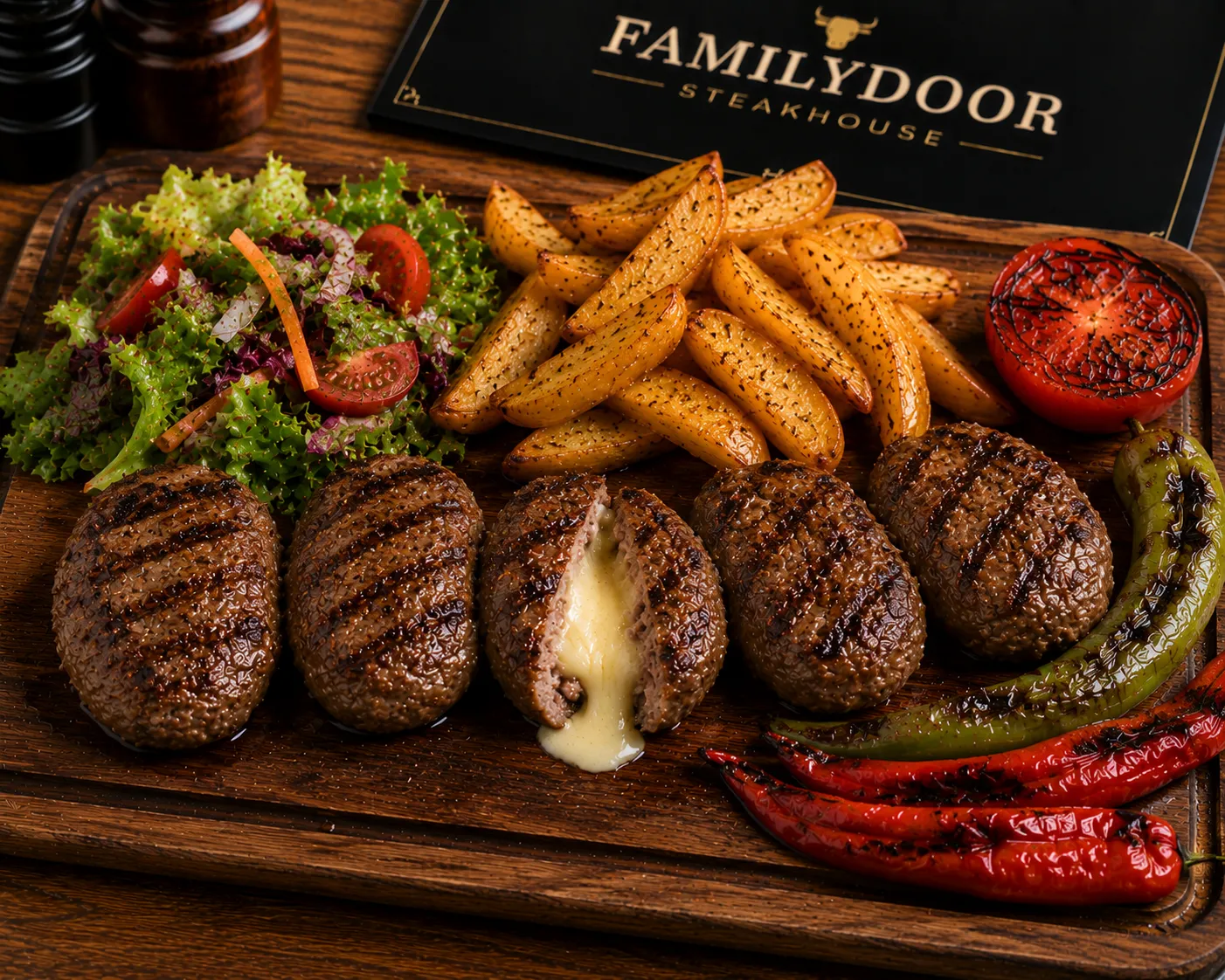 GRILLED MEATBALLS CHEESE ( KAŞARLI IZG. KÖFTE  )