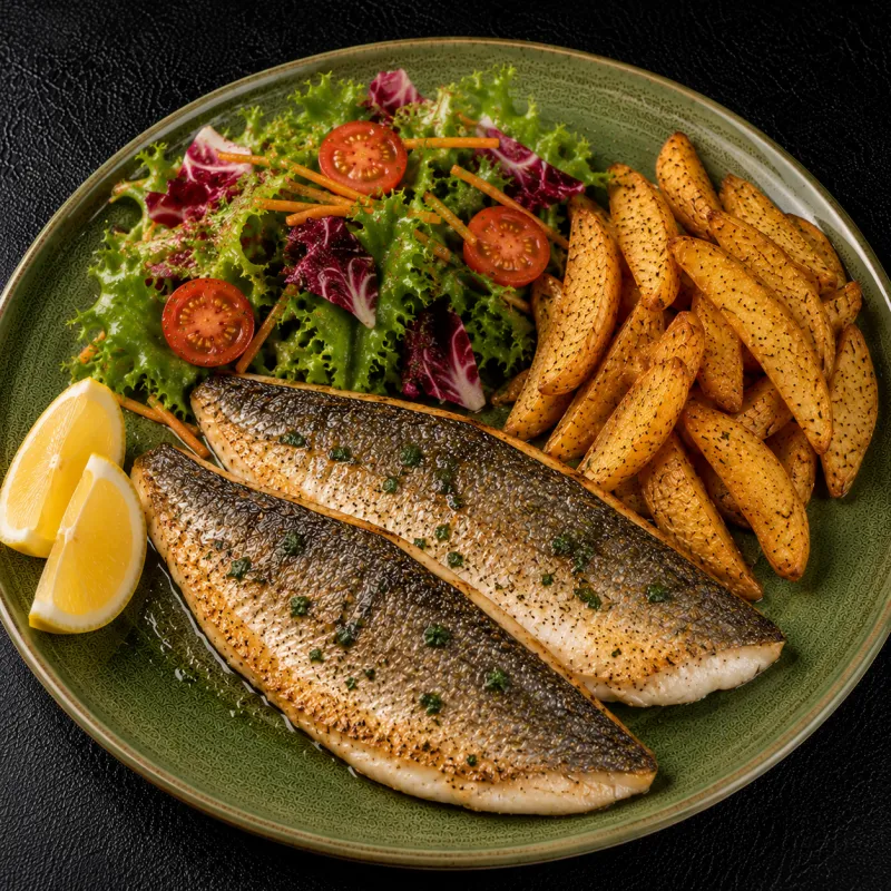 GRILLED SEA BASS (600 GR)