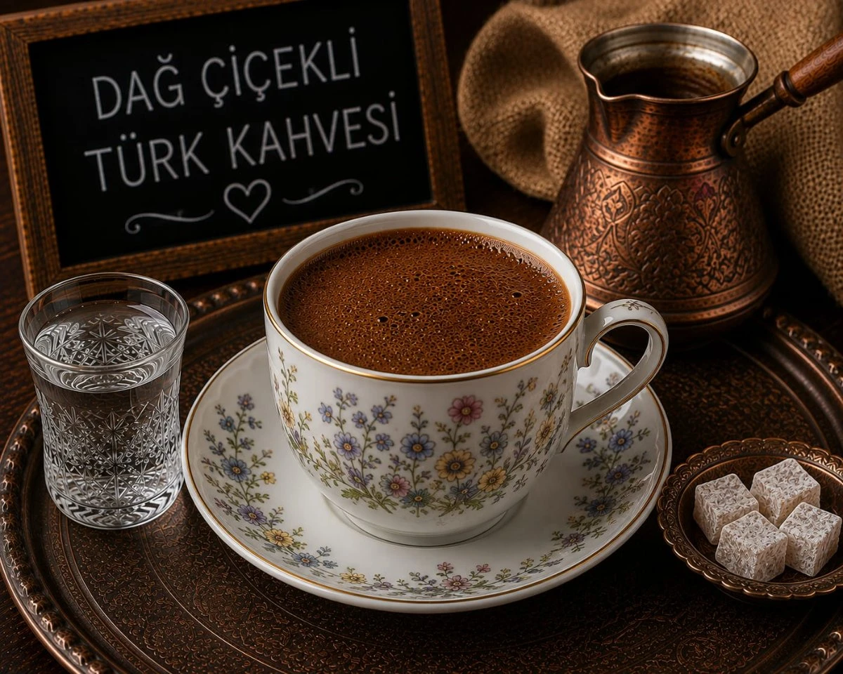 DOUBLE DAĞ ÇİÇEKLİ TÜRK KAHVESİ
