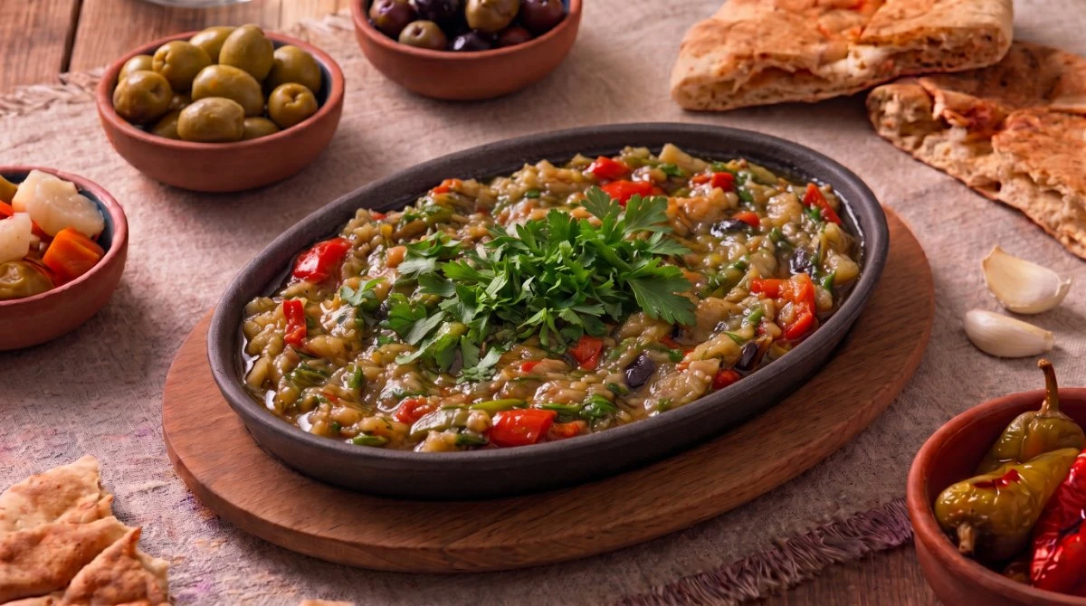 Közlenmiş Patlıcan Salatası
