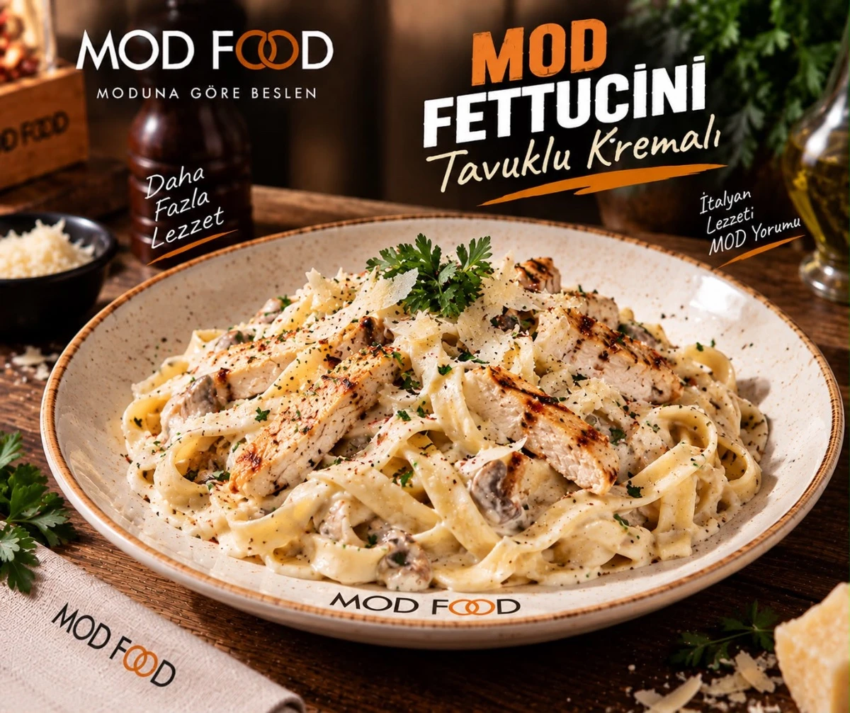 MOD FETTUCİNİ TAVUKLU+KREMALI