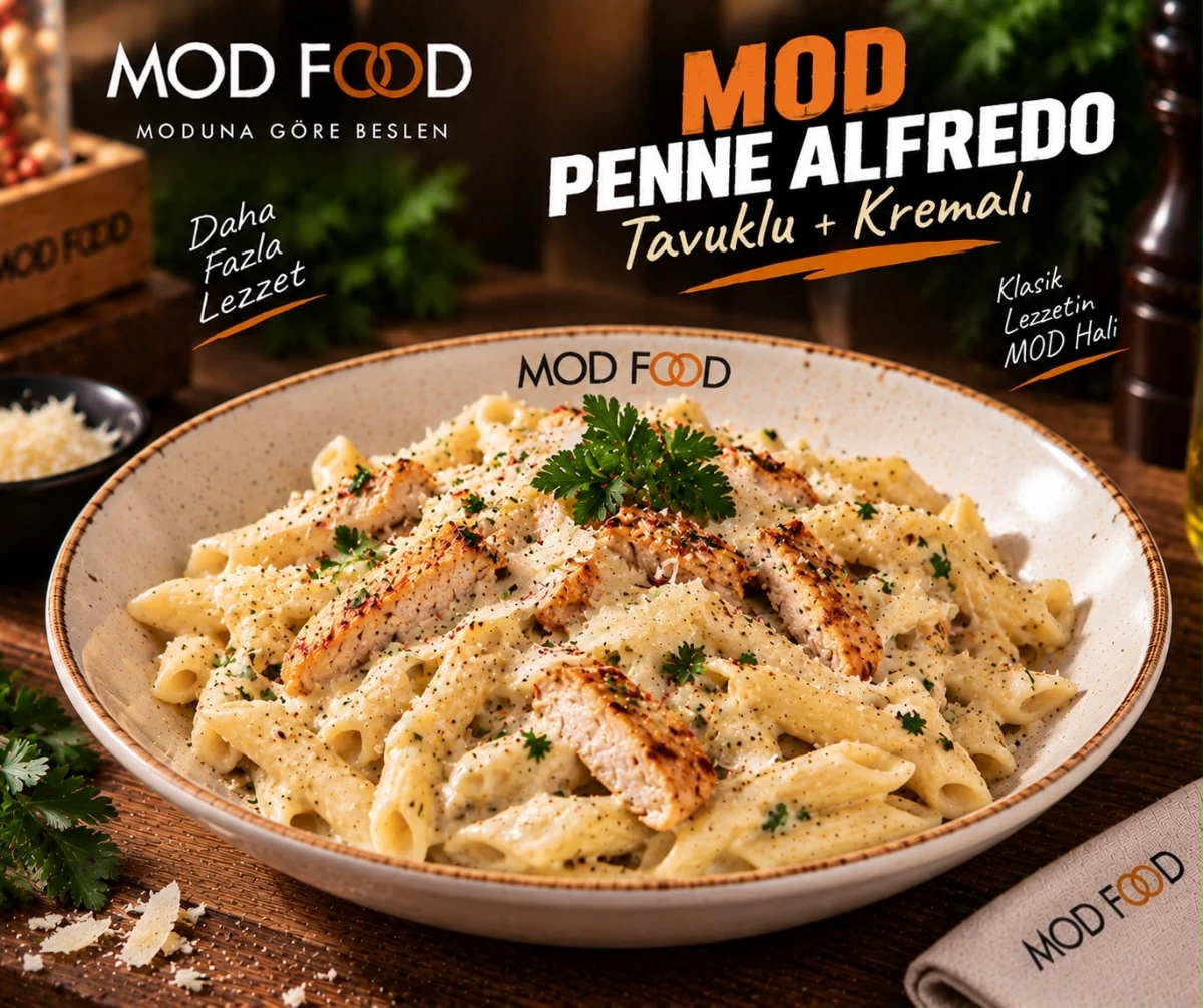 MOD PENNE ALFREDO TAVUKLU+KREMALI